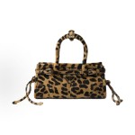 PRADA Bonnie Enamel triangular metal logo single-shoulder handbag mini Women\'s Honey color